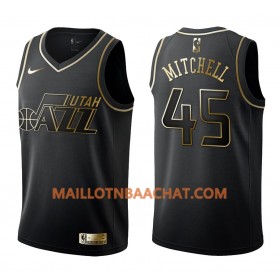 Maillot NBA Utah Jazz Donovan Mitchell 45 Nike Noir Golden Edition Swingman - Homme
